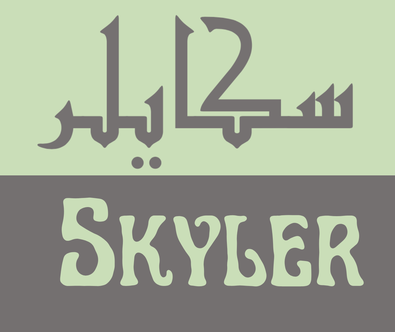 skyler in Arabic calligraphy
